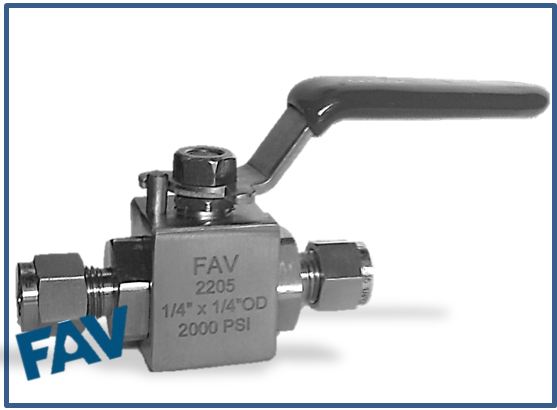 Double Ferrule Ball Valve Compression Tube 6000 psi