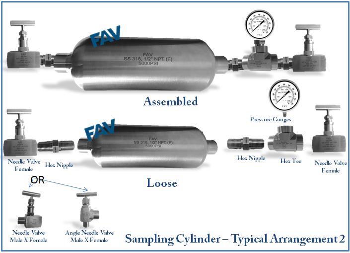 SS Sampling Cylinders