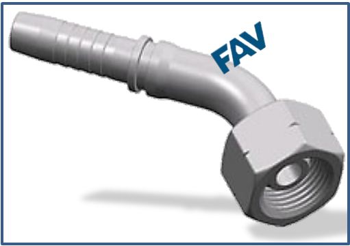 Hose Fitting BSP Thread 60° Cone Fitting 45°ELBOW BSP FEMALE 60°CONE