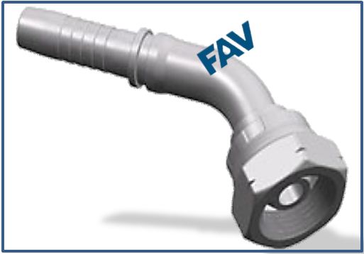 Hose Fitting BSP Thread 60° Cone Fitting 45°ELBOW BSP FEMALE 60°CONE