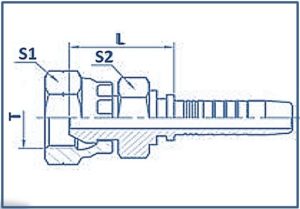 Hose-Fitting-BSP-Thread-60°-Cone-Fitting-BSP-FEMALE-60°CONE-DOUBLE-HEXAGON