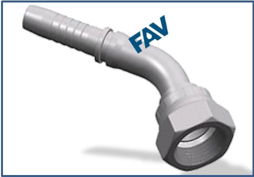 Hose-Fitting-Metric-Thread-74°-Fitting-45°ELBOW-GB-METRIC-FEMALE-74°CONE-SEAT