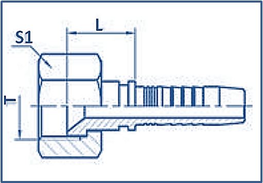Hose-Fitting-Metric-Thread-74°-Fitting-GB-METRIC-FEMALE-74°CONE-SEAT