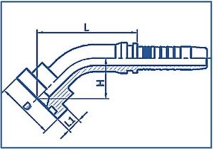 SAE Flange 45°SAE 6000 psi - FAV Fittings and Valves