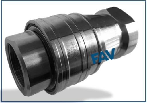 Quick Release Couplings Double Check Type 6000 psi Connected view