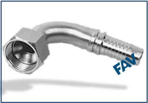 Hose-Fitting-Metric-Female-Flat-Seat-90°ELBOW-METRIC FEMALE FLAT SEAT