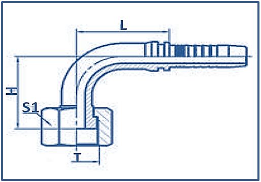 Hose-Fitting-Metric-Female-Flat-Seat-90°ELBOW-METRIC-FEMALE-FLAT-SEAT