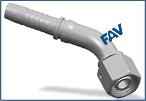 Hose Fitting Metric Thread 24° Cone Series 45°ELBOW METRIC FEMALE 24°CONE O RING L.T.