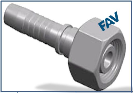 Hose Fitting Metric Thread 24° Cone Series METRIC FEMALE 24° CONE O RING L.T.
