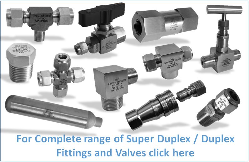 Duplex F51 Fittings and Valves