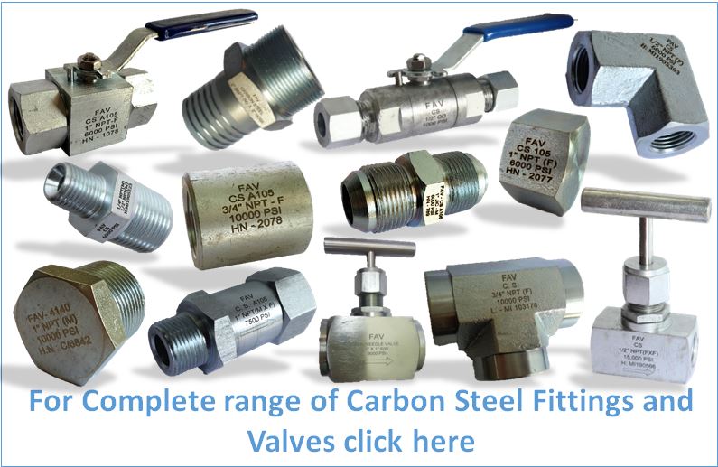 Carbon Steel A105 Nipple, Coupling, Adapters.