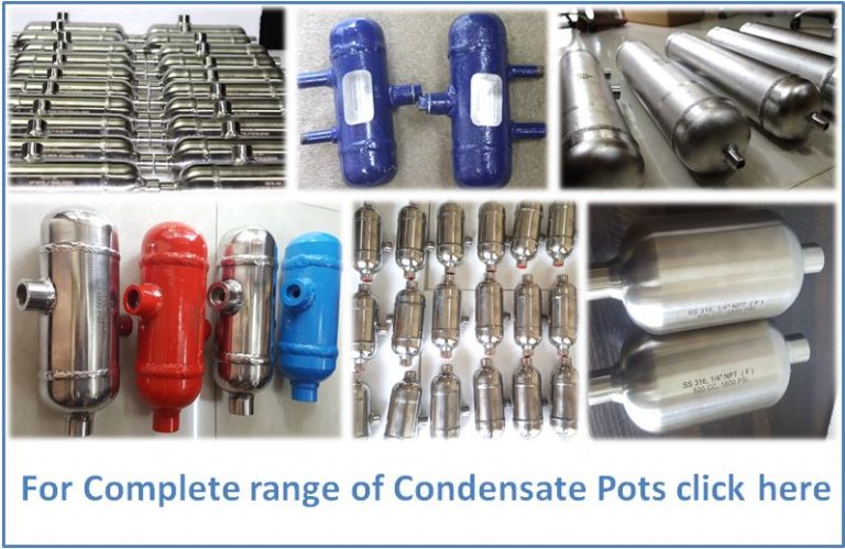 Condensate Pot Type F - Condensate Pot Chambers