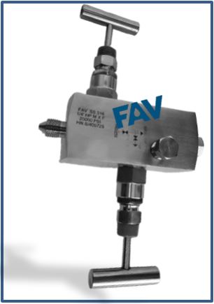 2 Way Manifold Valve, Block & Bleed Valve, 1/4 HP, 3/8 HP, 9/16 HP, 20000 Psi 2 way Manifold Valve, B&B Valve