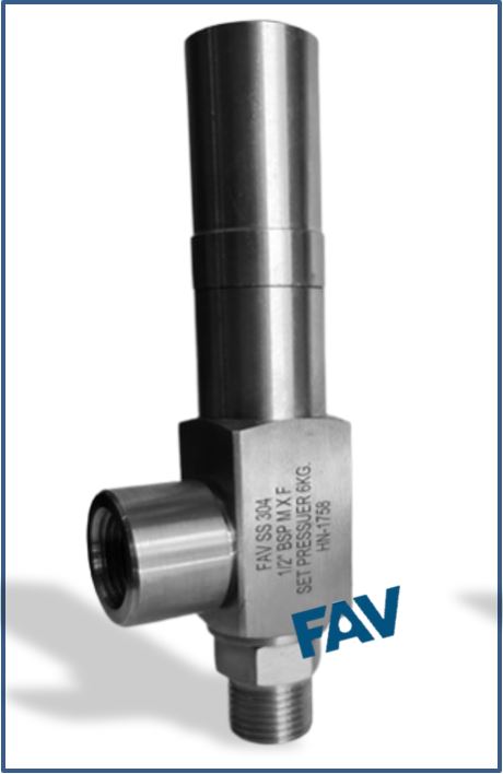 Pressure Relief Valve, Barstock , Male x Female Relief Valve , Barstock , Male x Female