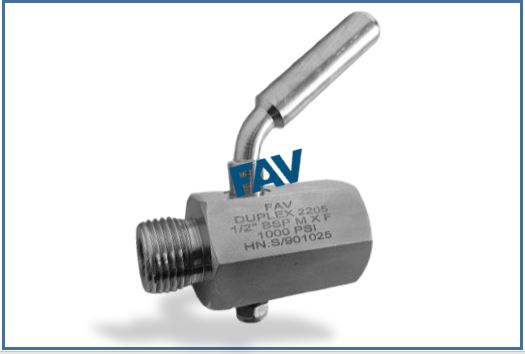 Super Duplex Pressure Gauge Cock Valve Gauge Cock Valve