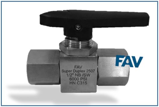 Super Duplex Panel Ball Valve Female x Female Super Duplex Panel Ball Valve