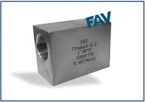 Titanium Block Tee - FAV Fittings and Valves