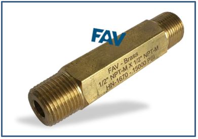 Brass Hex Long Nipple Brass Hex Long Nipple