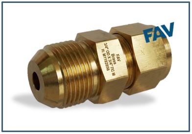 Brass Male Connector, JIC Brass Male Connector, JIC x OD
