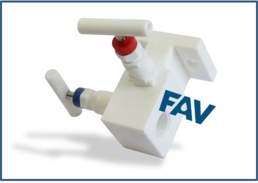 PTFE 2 Way Manifold Valve R Type