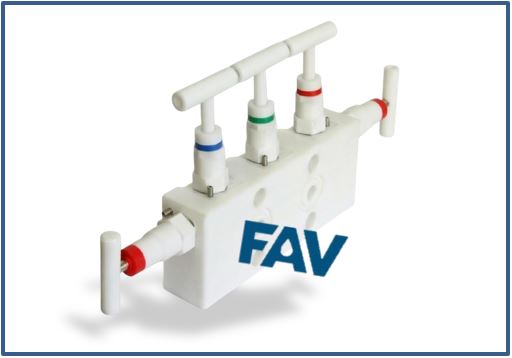 PTFE 5 Way Manifold Valve R Type