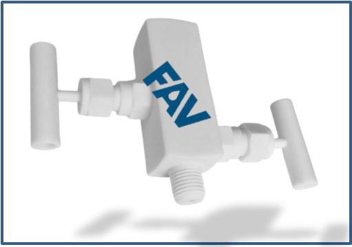 PTFE Block & Bleed Valve M x F