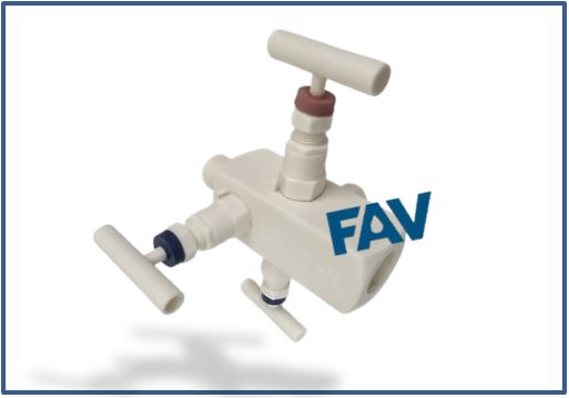 PTFE Double Block and Bleed Valve , Needle Type
