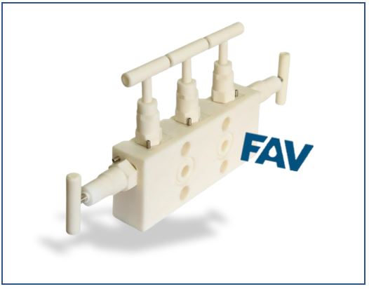 PVDF 5 Way Manifold Valve ,Coplanar Type