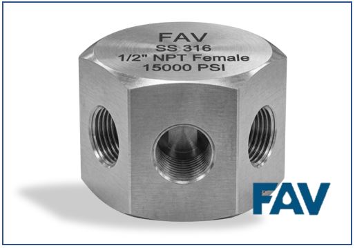 Round Manifold Port 5 Way, 15000 Psi