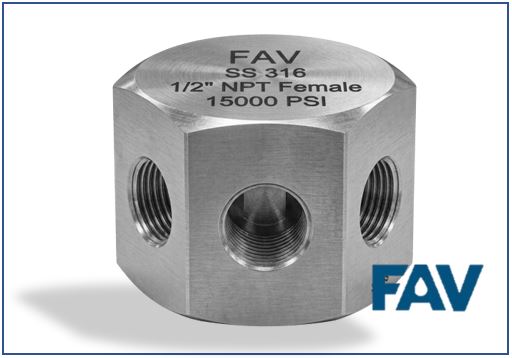 Round Manifold Port 6 Way, 15000 Psi