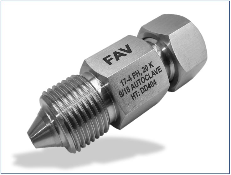 Double Check Fitting 9/16" Autoclave Style, 20000 psi Double Check Fitting 9/16" Autoclave Style,