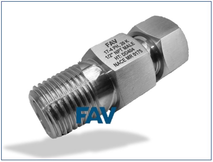 Double Check Grease Fitting 1/2" NPT Free Flow , 10000 psi Double Check Grease Fitting 1/2" NPT Free Flow , 10000 psi